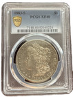 1883 S Morgan Silver Dollar PCGS XF40 Gold Shield/Tougher Date Morgan — photo 2