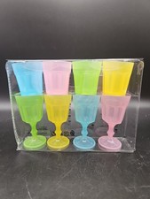 IKEA DUKTIG NIB Pastel 8 Count 4 Cups 4 Goblets Kid's Pretend Play Kitchen