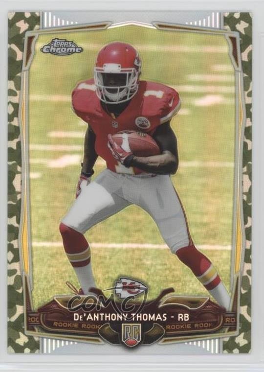 De'Anthony Thomas Topps Chrome #155 Camo Refractor