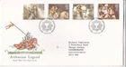GB 1985 Arthurian Legend FDC Bureau cancel typed + insert VGC