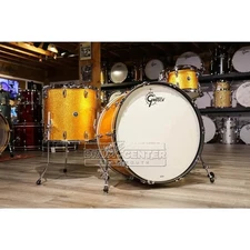 Used Gretsch Brooklyn 3pc Drum Set w/26BD Gold Sparkle - Excellent