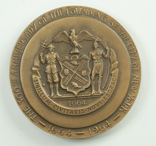 1964 1965 New York Worlds Fair 64mm Bronze Medal Awesome Find!