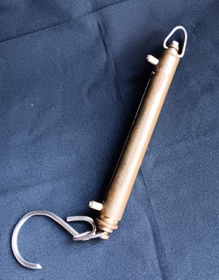 Vintage Hanging Solid Brass Fishing Scale CHATILLON NY USA-MODEL IN-50