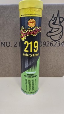 10 14oz Tubes Schaeffer's 219 SYNFORCE GREEN extreme Pressure Waterproof Grease 