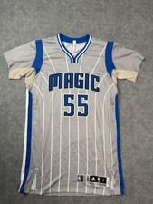 Brandon Jennings 55 Game Used Orlando Magic Jersey Mens L Gray NBA Adidas 2015