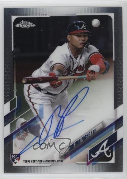 2021 Topps Chrome Rookie Auto Cristian Pache #RA-CP Auto 12fr