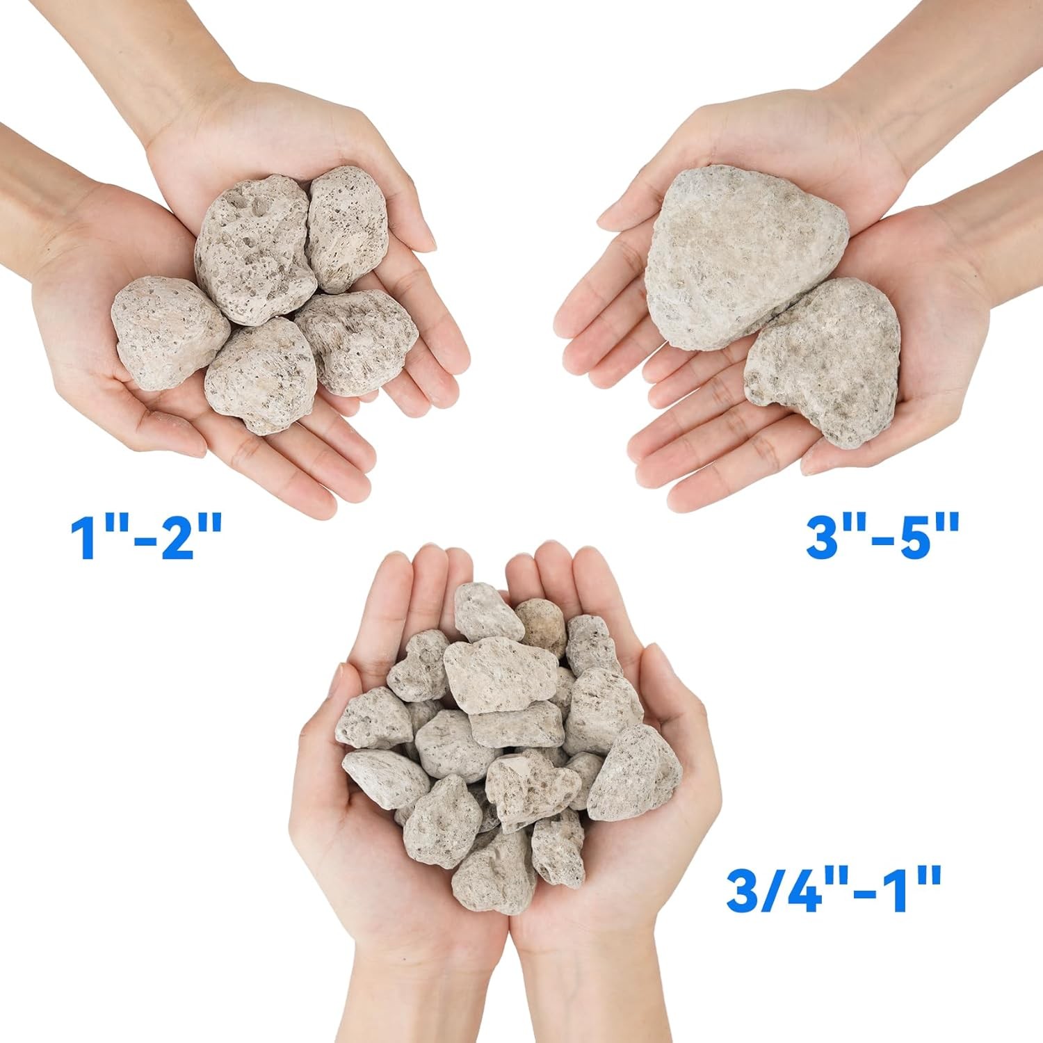 Skyflame 5LB Natural Volcanic Lava Rock, 3"-5" Fireproof and 3"-5" 