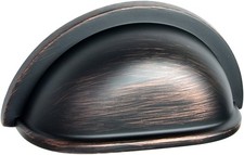 10-Pack Oil Rubbed Bronze Bin Cup Pulls 3 Inch 76mm Traditional Drawer Pull