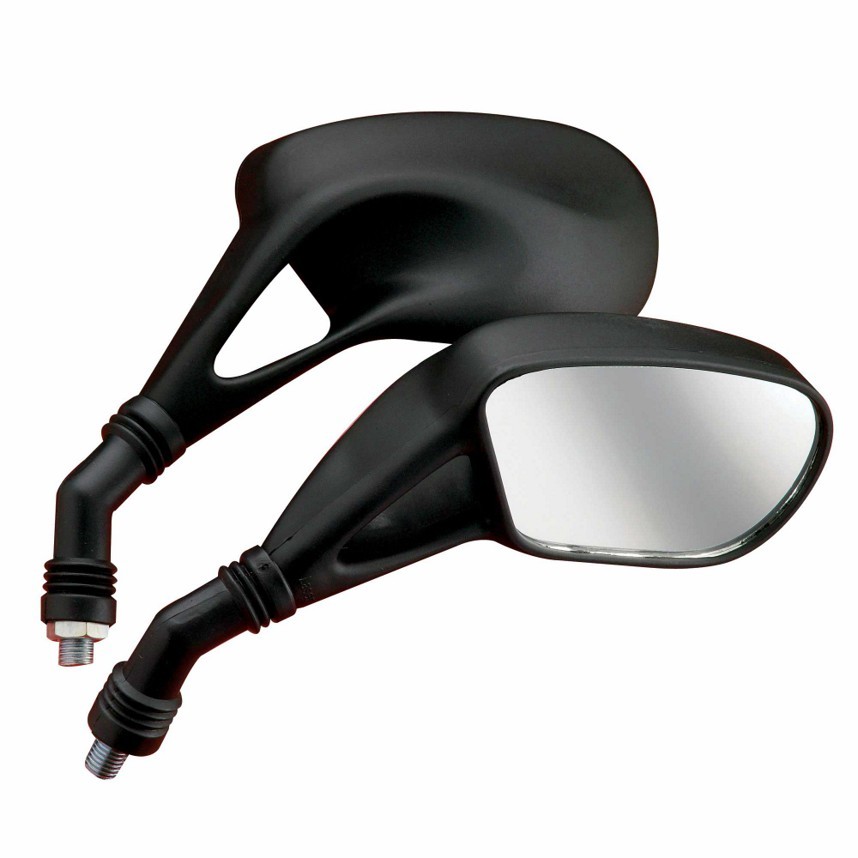 Bike-It Aero Mirrors 10mm Handlebar Mount In Black (Pair)