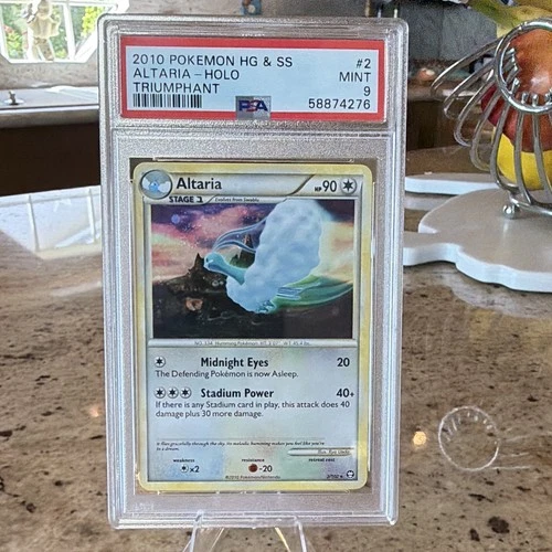 Pokemon TCG Triumphant Altaria 2/102 Holo Rare PSA 9 English *With swirl 💫