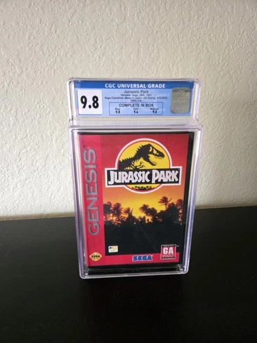 Jurassic Park (Sega Genesis, 1993) 1st Print 100% Complete CIB CGC 9.8 PSA VGA