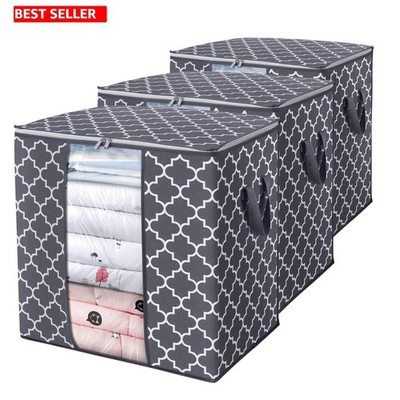 Reinforced Handle Storage Bags Set - 3 x 100L for Clever Clothing Storage