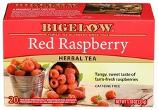 Bigelow Red Raspberry Tea Herbal Tea 20 Bags Caffeine Free Pack of 3