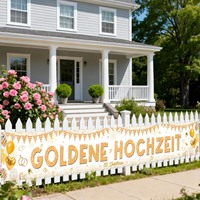 Goldene Hochzeit Dekoration Banner 50. JubiläUm Garten Hintergrund Stoff