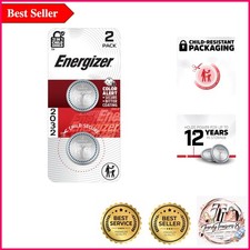 2032 Lithium Coin Batteries 2-Pack with Innovative 3-in-1 Child Safety Shield