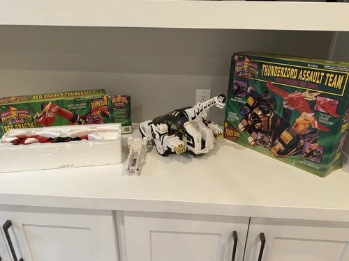 Vintage Power Ranger Thunderzord  Set In Box With Titanus Zord Bandai