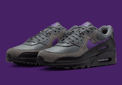 Nike Air Max 90 Iron Grey Wild Grape Purple Black IF0670-004 Men's