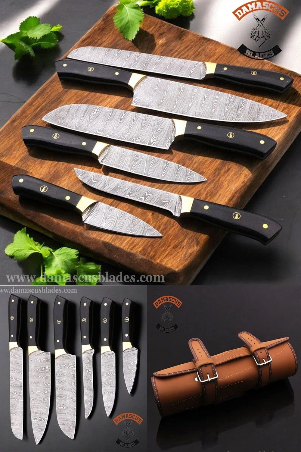 UBR CUSTOM HANDMADE DAMASCUS STEEL PROFESSIONAL KITCHEN CHEF KNIFE SET
Opens in a new window or tab