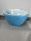 Vintage Pyrex 401 Primary Blue 1.5 Pt Mixing Bowl 1940s Milk Glass