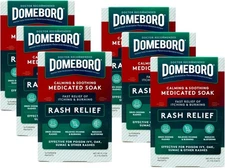 Domeboro Medicated Soak Rash Relief 12 pckts Each (Pack of 6)