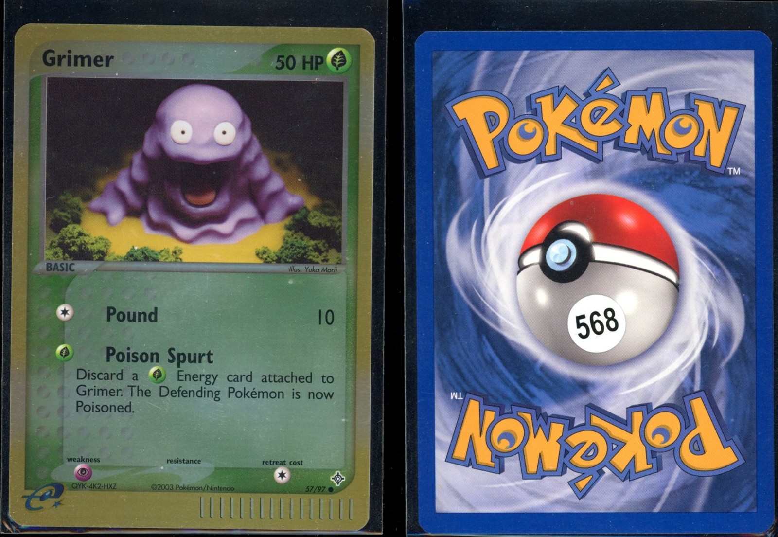 Grimer 57/97 Reverse Holo Common Dragon Pokemon NM