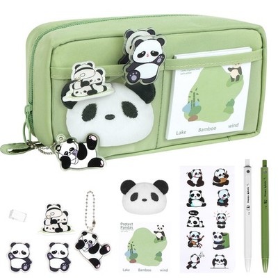 Panda Astuccio Penne Silicone,2 in 1 Astuccios Scuola a