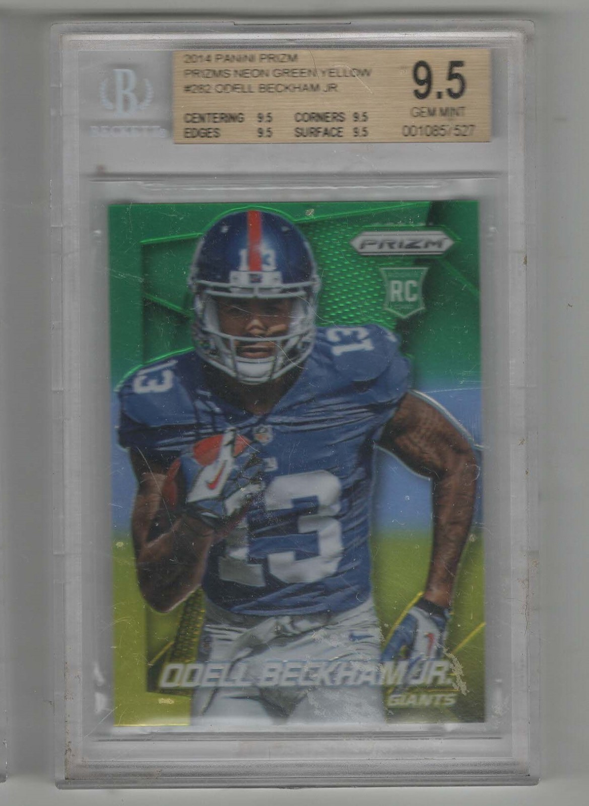 ODELL BECKHAM JR 2014 RC PRIZM GREEN YELLOW PRIZM #282
