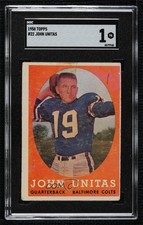 1958 Topps Johnny Unitas #22 SGC 1 HOF 6g3
