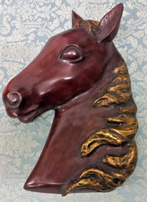 SELTEN / ACHATIT  WANDBILD PFERDEKOPF / WANDMASKE