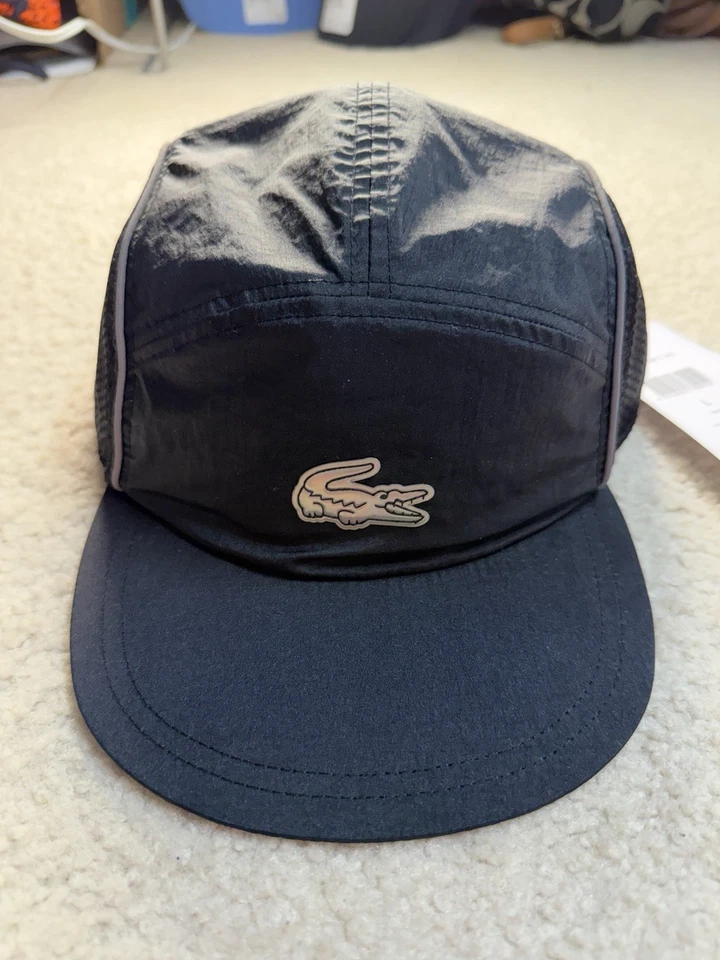 GORRA LACOSTE X CONCEPTS NYLON 5 PANELES Sombrero Negro Reflectante Poliamida Talla Grande Foto 3 de 4