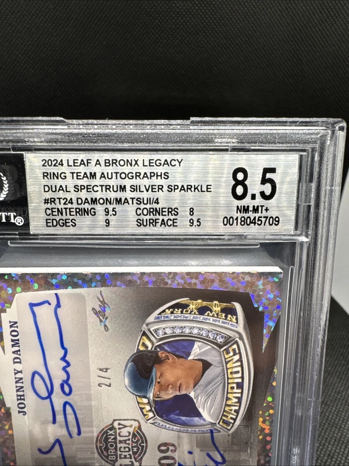 Autógrafos del equipo Leaf A Bronx Legacy Ring 2024 Johnny Damon & Hideki Matsui 2/4 Foto 3 de 4