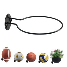 Wall Mount Ball Display Rack, Sports Ball Storage Holder for 1PCS Black