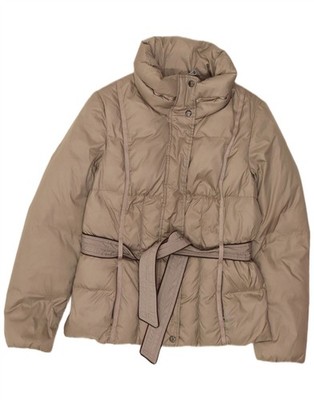 Geox Womens Respira Oversized Padded Jacket UK 10 Small Beige Polyester CJ15