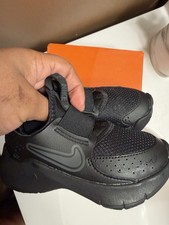 Nike Flex Runner Toddler Size 8c Black Gray Slip on Sneakers New in Box