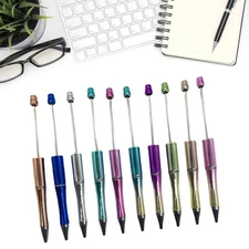 10Pcs Bead Rollerball Pen Pen Beaded Pen Student Office School Supplies