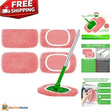 4 Pack Reusable Microfiber Mop Pads for Swiffer Sweeper Eco-Friendly Cleaning