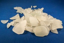 WHITE Frost Beach Sea Glass 1 pound tumbled Glass / MEDIUM SIZE - mosaic