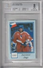 1992-93 JAROMIR JAGR FINNISH SEMIC STICKER #135 CZECH REPUBLIC BGS 8