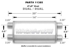 Magnaflow 4 X 9 Oval Muffler 11385 - 2.25 Dualdual - 14 Body