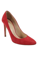 Giuseppe Zanotti Design Suede Pointed Toe Heels Red Size 38.5 8.5