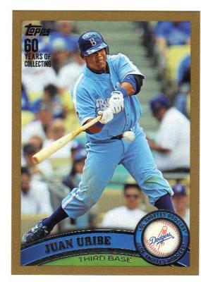 2011 Topps Update Gold #/2011 Juan Uribe Los Angeles Dodgers #US