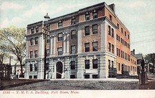 Fall River Massachusetts MA Downtown YMCA Building Early 1900s Vtg Postcard C53