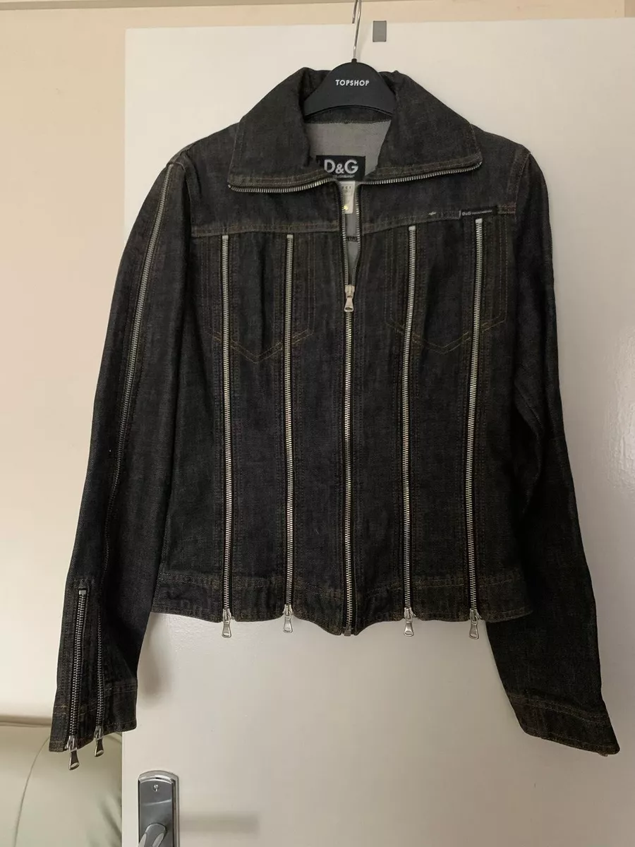 dolce and gabbana Zipper Shredder Denim Jacket (VINTAGE) (SMALL
