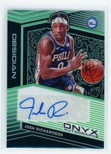 2019-20 Josh Richardson Panini Obsidian Green Autographed Rookie Card 21/25. rookie card picture
