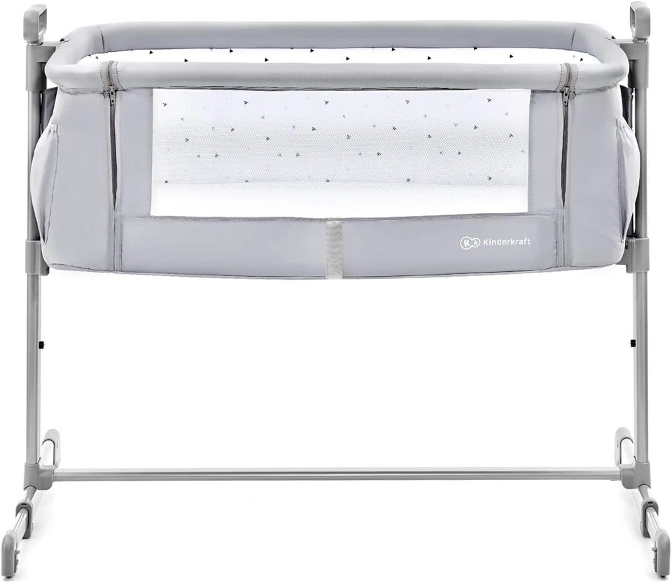 Kinderkraft Neste Up Bedside Baby Newborn Cot Crib Brand New GREY KKLNESTGRY00BS - Image 3 of 4