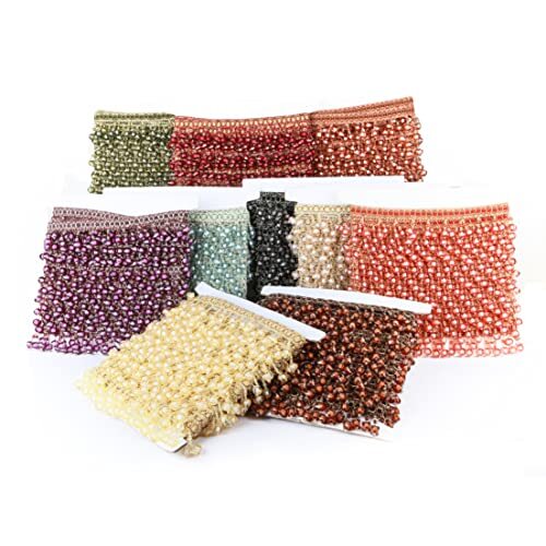 6.5 Yard Handmadeed Hanging Tassel Pendant Fringe Trim Fabric Bead dark