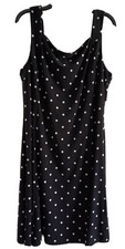 NWT Chaps Black polka-dot dress SZ 18W $110