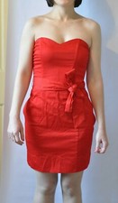 Red Strapless Cocktail Dress - UK 8 / EU 34 BNWT