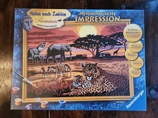 Ravensburger Paint by Numbers African Impressions Wild Animals Savannah NEW
