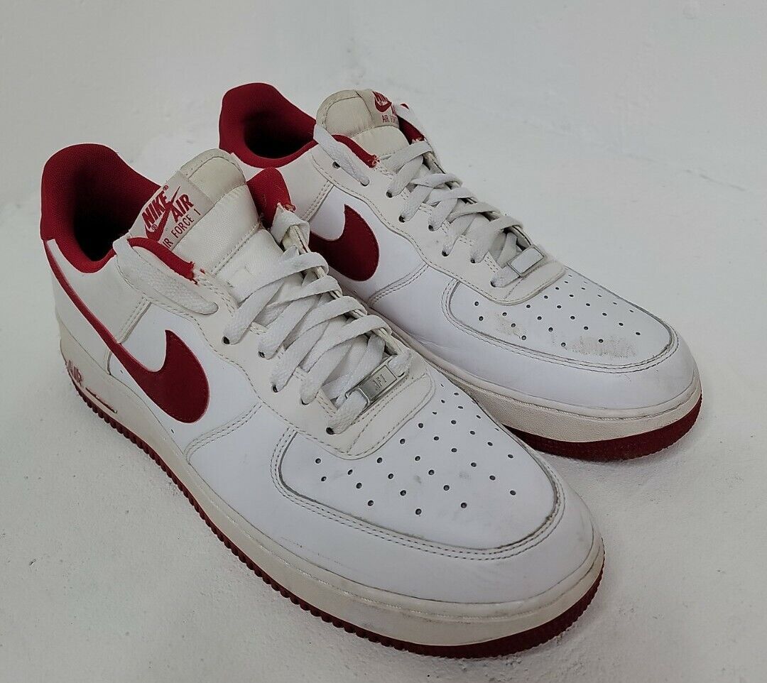 Nike Air Force 1 Low 488298-156 Mens Size 12 White/Gym Red